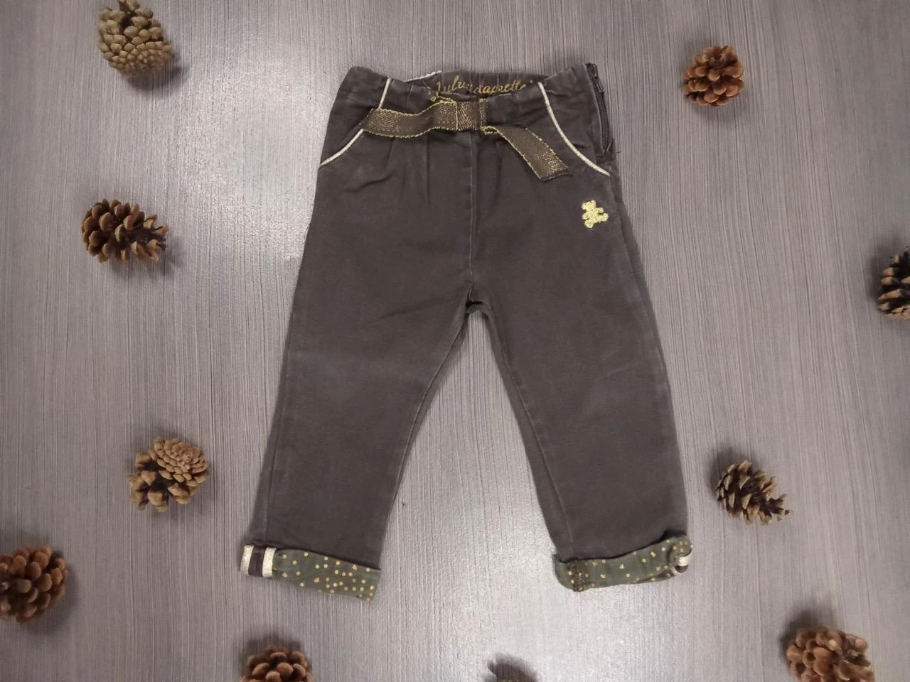 Pantalon marron Lulu Castagnette 12 mois